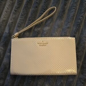 Kate Spade Gold Dot Cream Wristlet